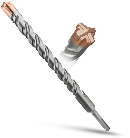 METOTY SDS Plus bohrer 22mm×310mm，mit 4 Hartmetallschneiden,Kopf mit Beschichtung,Steinbohrer,Hammerbohrer,Betonbohrer,Für Stein,Beton,Naturstein,Ziegelmauer
