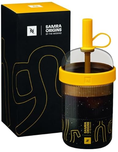 Nespresso Reisebecher, Samra Tumbler x The Weeknd, limitierte Auflage, nur für kalte Getränke, 540 ml, Gelb