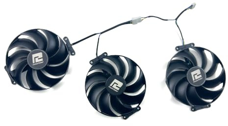 ZHXOZYF Cooling T129215BU RX7700XT 7800XT Fan For PowerColor for Radeon RX7700 7800 XT 7900 12GB Red Devil OC Graphics Card(3pcs)