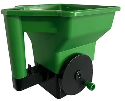 Shntig Spandiconcime per piantine a mano singola con impugnatura ergonomica, materiali ABS per giardinaggio e agricoltura, erogazione regolabile, spargitore di piantine in mano per e giardino