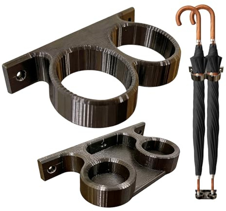 Regenschirmständer für Eingangsbereich – Wand-Organizer, 3D-gedruckte Konstruktionshalterung, robuste Aufbewahrung für Regenschirme mit Abtropfbehältern | Schirmständer für Ecke und Wand