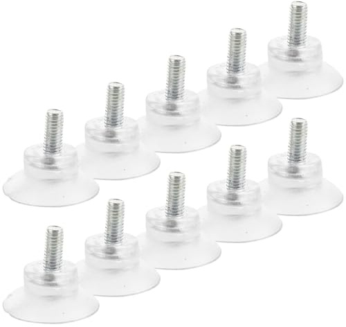 KOCKSHION 10 Ventouses en PVC Transparentes pour Verre de Table, Tampons Antidérapants pour Protection et Espacement, Adaptés aux Tables Basses et Extérieures