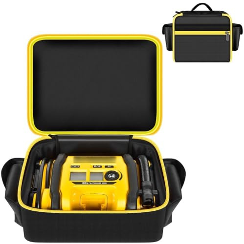 Auratrove Hard Storage Case for 20V MAX Tire Inflator DCC020IB, Waterproof Travel Carry Box with Handle and Zipper, Scratch Resistant Organizer for Air and Accessories