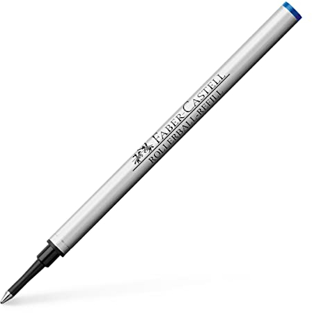 FABER-CASTELL 148713 - Ersatzmine Tintenroller Basic, blau, für Kugelschreiber, 1 Stück