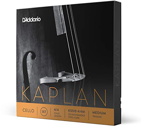 D'Addario Kaplan Cello-Saiten - Vollständiger Satz - KS510 4/4M - Cellosaiten - 4/4 Skala, Mittlere Spannung