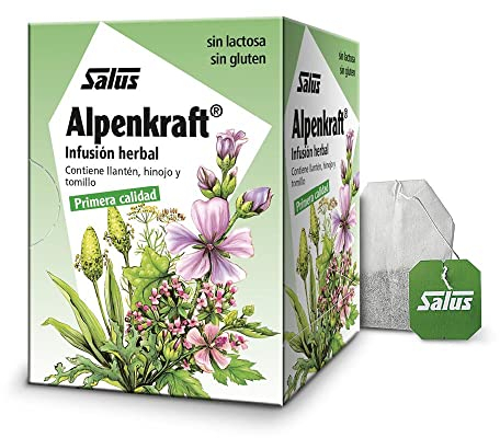 Salus - Alpenkraft Infusión Herbal - 15 Sobres - Cuida y Protege las Vías Respiratorias - Elaborado con una Selecta Mezcla de 7 Plantas Medicinales - Complemento Alimenticio
