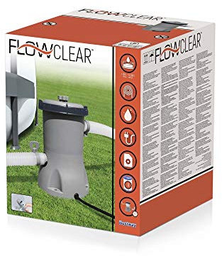 Bestway Flow Clear Above Ground Swimming Pool Filter Pump, Grey, 530 gal