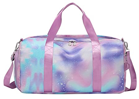 SellerFun Teens Women Travel Bag Girls Gym Duffle Bag Sports Ballet Bag with Shoe Compartment(Color B,23 Liters)