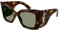 SAINT LAURENT Womens SL M119 BLAZE-002 54 Woman RECY Sunglasses, Havana-Havana-Green