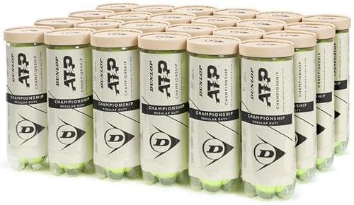 Dunlop Sports ATP Championship Regular Duty Tennisbälle – Box mit 24 Dosen (72 Bälle)
