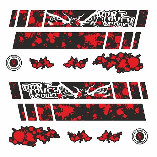 BIKE-label Fahrrad Aufkleber Rahmenschutz 12-teilig XL Sticker Set Dont Touch My Bike X400057