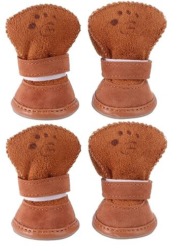 POPETPOP 4stücke Hundeschuhe XXL Als Schneestiefel Für Große Hunde Wärmende Winterschuhe Mit Rutschfester Sohle Schützen Vor Kälte Und Rauem Untergrund Verstellbarer Druckknopf