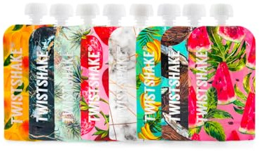 Twistshake Wiederverwendbarer 8er Pack Baby Lebensmittel Quetschbeutel, Nachfüllbar Doppelter Reißverschluss Fruchtquetsche für Babynahrung, Auslaufsicher, BPA Frei, 100ml