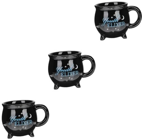 PRETYZOOM 3pcs Creative Halloween Cup Tankard Drinking Mug Artistic Design for Apartment Must Haves