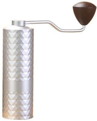 Macinacaffè manuale CNC professionale in acciaio inox diamantato regolabile manuale macina chicchi di caffè (G2-Sliver)