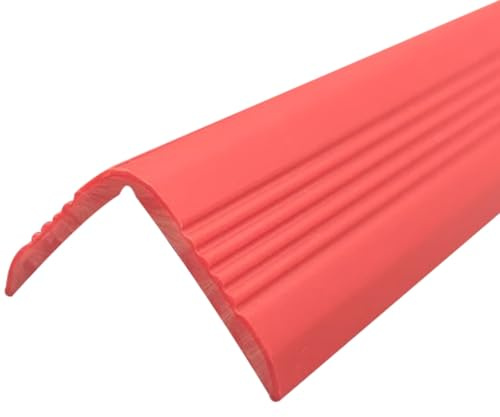 Paraspigoli per Bambini, Protezioni Autoadesive per Bordi Scale, Protezioni Angolari in PVC Utilizzate per Gradini, Angoli, Colonne e Bordi di Tavoli(Red,3.5 * 3.5 * 500cm)
