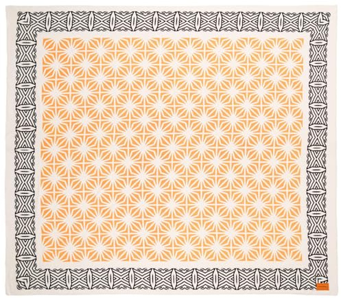 MOMOMUS Arazzo da Parete XXL – Motivi Geometrici, Stile Moderno, Multiuso – Giallo e Nero, 210x230 cm