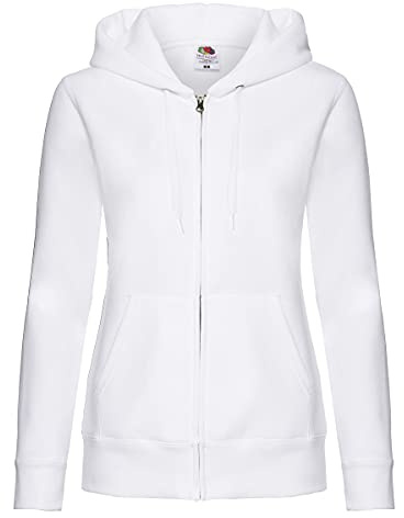 Fruit Of The Loom Lady-Fit Damen Kapuzenjacke/Sweatshirt-Jacke mit Kapuze