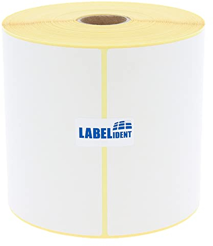 Labelident Versandaufkleber 4x6 Zoll - 100 x 150 mm - 500 Thermo Eco Etiketten auf 1 Rolle(n) I 25 mm Kern I Selbstklebende Shipping Labels für Desktop Thermodrucker I Trägerperfo.