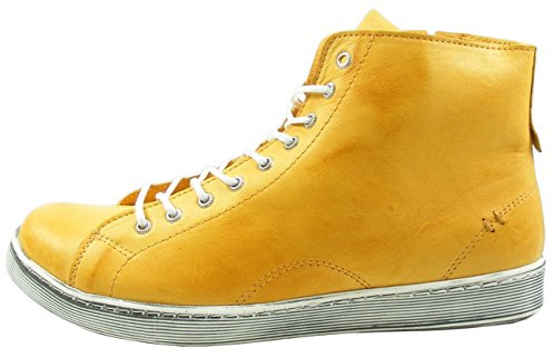 Andrea Conti Schnür-Boots 0341500 High-Top Sneaker Schnürstiefelette, Größe:37 EU, Farbe:Gelb
