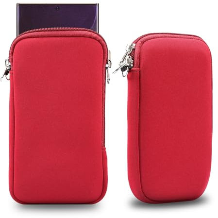 Handyholster 6,9 Zoll Neopren-Telefonhülle, universelle Tasche, Umhängetasche mit Reißverschluss, kompatibel mit iPhone 15 14 13 12 Pro Max, Compatible with Samsung S24 S23 S22 S21 Ultra mit Umhängeba