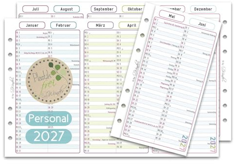 SinnWunder / 2027 / Kalendereinlage Jahresübersicht/Personal/LuckySinn