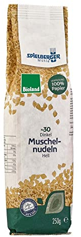 Dinkel Muschelnudeln, hell, bioland 2 x 250 gr
