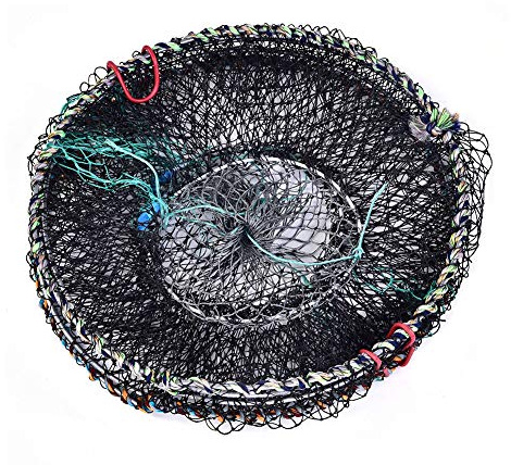 Pilipane Trampa portátil para cangrejos,Torpedo Trampa para cangrejos, Red de Pesca, para Peces de Cangrejo de cangrejos de cangrejos de trampas para Peces pequeños y Grandes,Plegable Malla