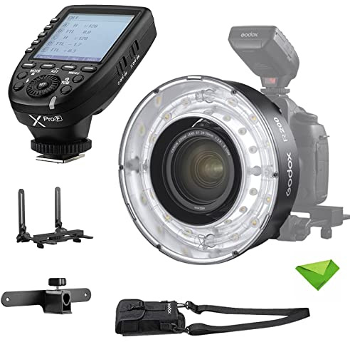 Godox R200 Makro-Ringblitzkopf für AD200 AD200 Pro mit Godox Xpro-F-Auslöser 5800 ± 200 K 200 Ws mit Einstelllampe Makro-Blitzgerät für DSLR-Kameras für Porträt-, Makroaufnahmen, Fotografie usw