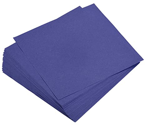 sourcing map Origami Papier Beidseitig Marineblau 5,9x5,9 Viereckig für DIY 25 Blätter