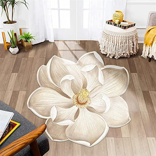 Moderner Flauschiger Kurzflor Teppich rund - pflegeleicht strapazierfähig - Runde Deko Teppiche Kurzflor 100cm Durchmesser für Wohnzimmer Schlafzimmer Esszimmer,U,Diameter 120cm