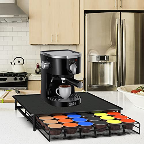 Tiroir à Capsule de Café, Tiroir de Rangement pour Capsul - Support de tiroir de Rangement de café pour Gusto - 36 Capsule Capacité- 36 PCS-Noir-39 * 35 * 7.5cm