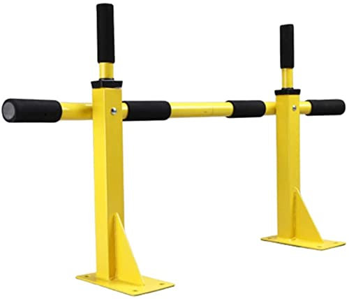 Reck Reckstange，Wandmontierte Klimmzugstange für den Innen- und Außenbereich zum Trainieren von Rücken/Schultern/Brust，Belastung 300 kg (Color : Yellow)