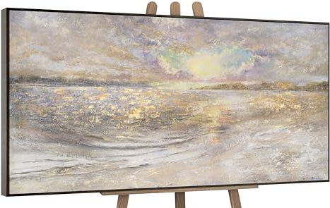 YS-Art Abstrakt Acrylbild Meer Dämmerung moderne kraftvolle Natur