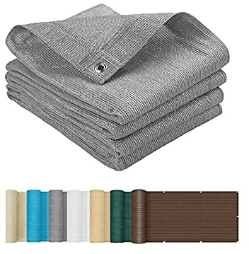 Vela de Sombra 2 x 3.5 m Transpirable, Permeable al Agua Rectangular Toldos Exterior con Ojales y Cuerdas de sujeción para Exterior, Jardin, Patio, Gris