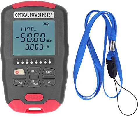 Okuyonic Optical Fiber Tester,LED Light Network Tester Optic Power Meter High Accuracy & Wide Application & Easy to Carry Testing Tool (‑50 to +26dBm)