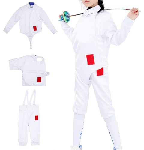 DJJYCTNM Costume d'uniforme D'escrime-Ensemble de Veste et Gilet de Pantalon Classique 350N pour Sabre D'épée À Fleuret-Convient aux Enfants et aux Adultes (Color : Right Hand, Size : 48#)