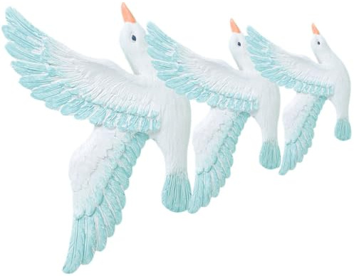 MOLUCKFU Conjunto De 3 Adornos Marineros De Gaviotas - Figuras Decorativas Costeras - Pájaros del Mar Mediterráneo Ornamentos Náuticos para Sala Dormitorio y Oficina Decoración Marítima