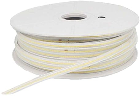 A2ZWORLD Striscia LED COB Bianco Freddo 6500K 220V da 50m, 8W/m, 600lm/m, Impermeabile IP65, Tagliabile ogni 50cm, 12mm Larghezza, 6mm Spessore