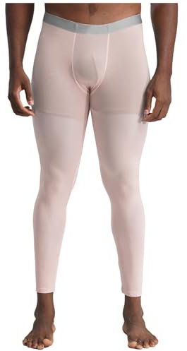 Jugaoge Herren Glänzend Leggings Slim Fit Stretch Funktionshose Thermo Unterwäsche Lange Unterhose Long Johns Herbst Winter Tights Nackt XL