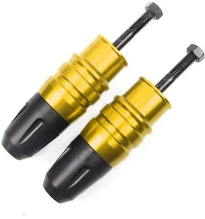 MFTGRS Motorrad-Sturzschutz Motorradrahmen Sturzpads Für Z650 Z800 Z750 Z900 Z900RS Z1000 Z1000SX Z250 Z300 Auspuffschieber Sturzschutz(Gold,1 Paar)