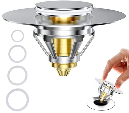 ELEOK Bathroom Sink Plug Replacement - 34-40mm/1.33-1.57in - Sink Plug Strainer | Pop up Sink Plug Replacement| Bathroom Sink Plugs - Universal Sink Strainer