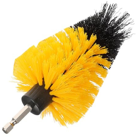 Vaguelly Soft Drill Brush Attachment Cleaning Scrubber Head 5-inch Tapered Ball Drill Brush Accessory for Grout Tile Auto Detailing