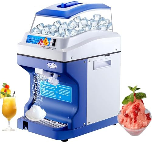 GHRERTX Máquina Comercial for raspar Hielo, trituradora de Hielo eléctrica de 5 l, licuadora eléctrica for Hacer Conos de Nieve de 200 kg/h, tritura Hielo rápidamente en 3 s, máquina automática