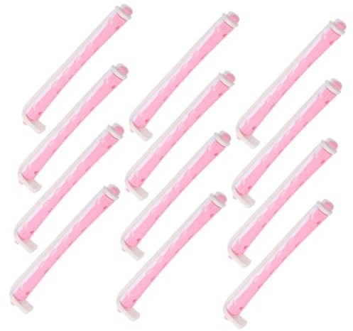 GANAZONO 24pcs Plastic Hair Curling Perm Rods, Perm Stick Rollers for Women, Medium Size Cold Wave Styling Tools, Portable Hair Curlers Kit for Salon and Home Use