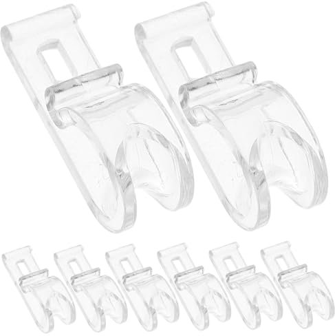 Luxshiny 20piezas Ganchos De Transparente para Cortinas Clips De Cadena para Persianas Enrollables Romanas y Verticales Instalación Sencilla y Versátil