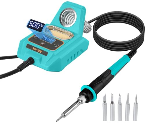 Cordless Soldering Iron for Makita 18V Battery, Portable Fast Heating Up Soldering Iron Kit Temperature Adjustable, °C/°F Conversion for DIY, Appliance Repair, Wire Welding
