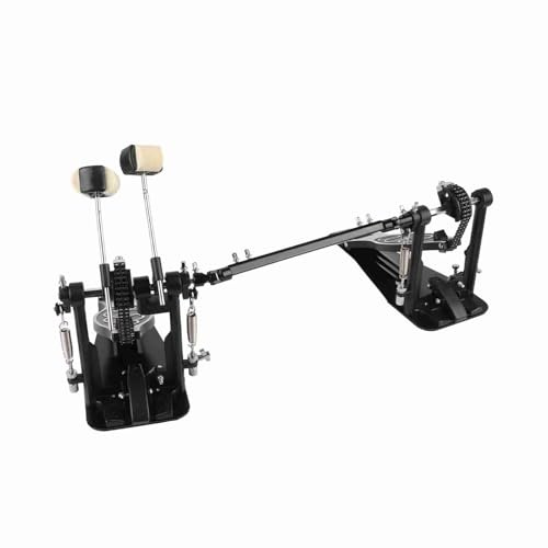 Tbest Premium Zink Aluminium Doppeltrommelschritt für Drum -Enthusiasten Firma Grip Foot Kick (Pedal)