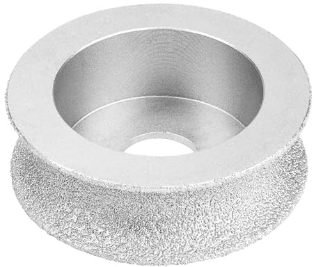 Junchamp Bullnose Grinding Wheel for 20mm Tile and Stone Thickness, 73mm Brazed Diamond Profile Wheel with 20mm Bore, for Porcelain, Marble, Granite, Quartz and Artificial Stone