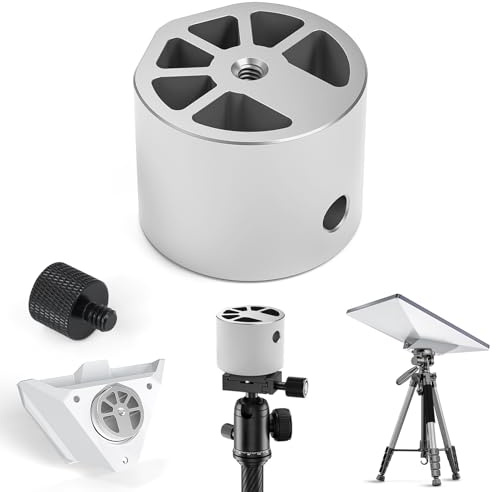 Starlink Mini Adaptador de Trípode, Soporte de Aluminio con Roscas 1/4-20 y 3/8-16, Compatible con Adaptador de Tubería para Trípode, Abrazadera, Techo, RV, Van, Uso Exterior